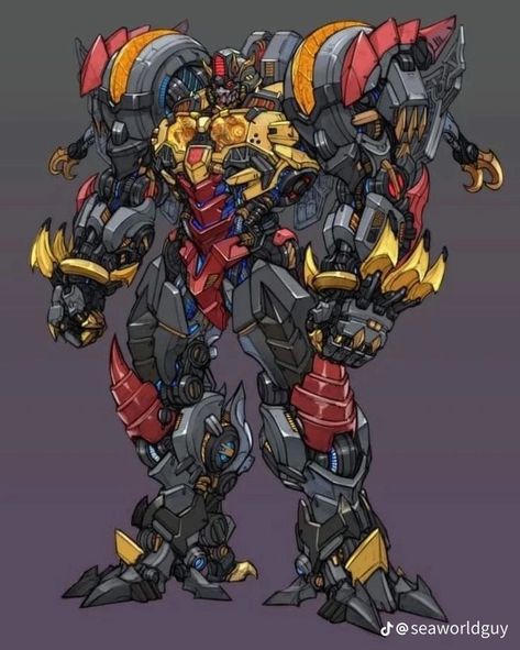 Transformers Grimlock Art, Transformers Concept Art, Superhero Design Concept Art, Grimlock Transformers, Transformers Poster, Transformers Oc, Optimus Prime Art, Transformers Art Design, Transformers Cybertron