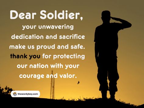 Thank you Message for Soldier Thank You Veterans Quotes, Army Poems Soldiers, Veterans Day Poems Soldiers, Poem On Soldiers, Thank You Soldiers, Soldier Poem, Salute To Indian Army Quotes, Indian Army Quotes, Thank You For Your Service Military