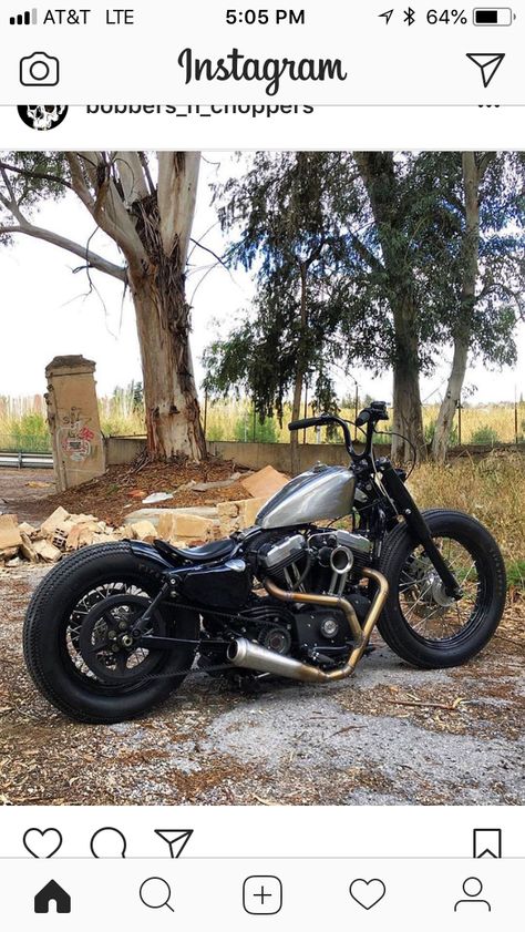 Harley Davidson Bobber, Harley 48, Harley-davidson Sportster, Sportster Chopper, Мотоциклы Harley Davidson, Sportster Bobber, Old School Chopper, Harley Davidson V Rod, Chopper Bobber