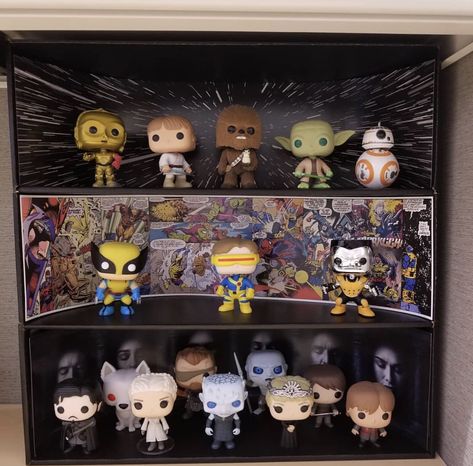 Anime Funko Pop Collection Display, Pokemon Funko Pop Display, Funko Pop Shop Backdrop, Displaying Funko Pops In Boxes, Funko Pop Small Display Shelf, Funko Pop Display, Funko Pop Collection, Pop Collection, Pop Display