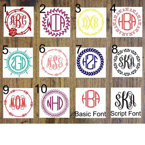 Reunion Gift, Cheer Ideas, Girl Decals, Monogram Vinyl Decal, Monogram Ideas, Monogram Tumbler, Monogram Embroidery, Monogrammed Napkins, Monogram Stickers