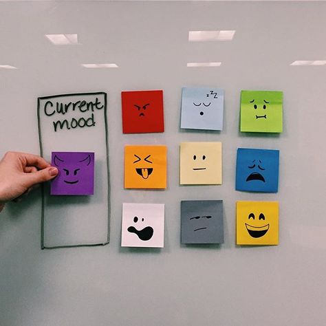 Use sticky notes to give your co-workers a heads up on your current mood as they approach your desk. #WorkHappier Use Sticky Notes, Cute Cubicle, Work Cubicle Decor, Cubicle Organization, Craft Room Desk, Cube Decor, Office Cube, Desk Redo, Cubicle Makeover