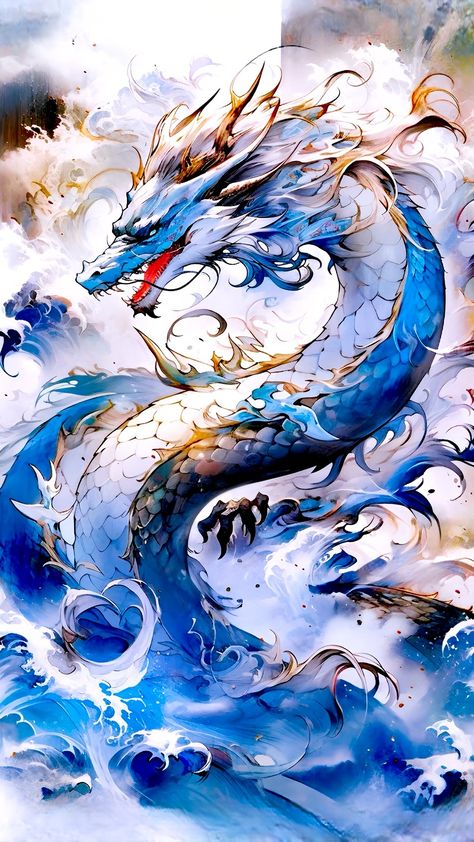 Chinese Dragon Art, Asian Dragon, Dragon Images, Live Screen Wallpaper, Mythical Animal, Japanese Dragon, Fantasy Creatures Art, Fantasy Monster, Dragon Artwork