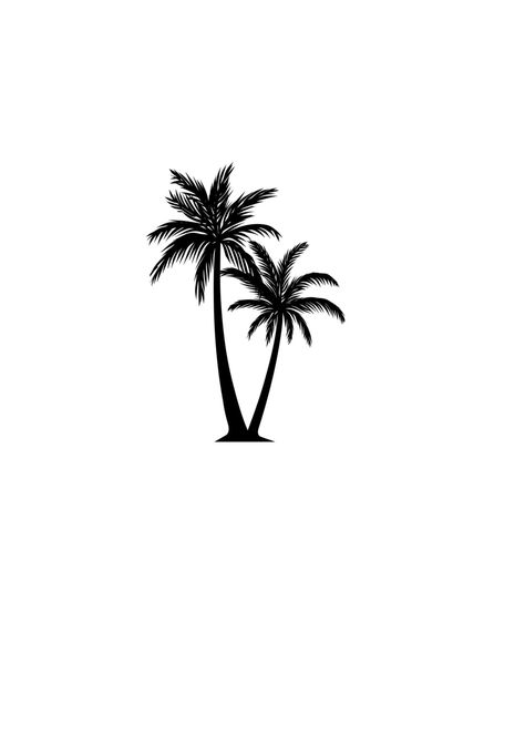 2 Palm Tree Tattoo, Palm Tattoo Design, Palm Tree Tattoo Men, Palm Tree Tattoo Ankle, Tree Tattoo Men, Learn To Tattoo, Island Tattoo, Tattoo Minimal, Patchwork Ideas