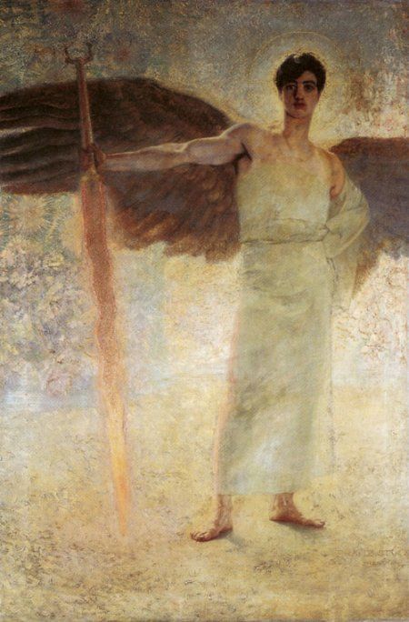 Franz von Stuck Franz Von Stuck, Ange Demon, San Michele, Angels Among Us, Pre Raphaelite, A4 Poster, Angel Art, Wassily Kandinsky, Gustav Klimt