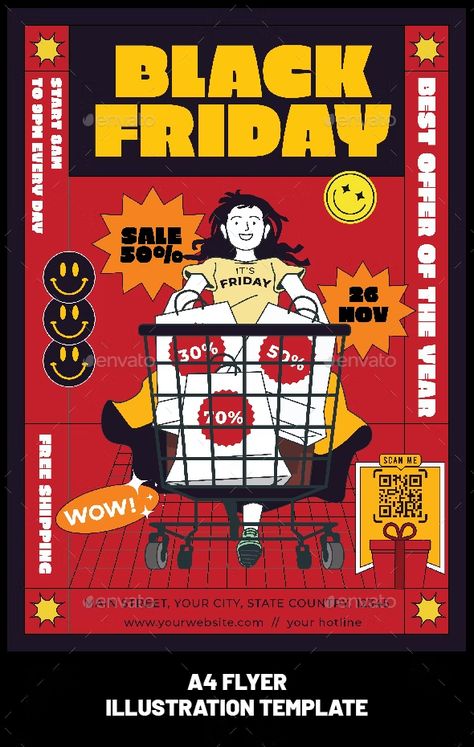 Poster Sale, Black Friday Poster Design, Black Friday Design Inspiration, Black Friday Design Ideas, Black Friday Sale Ads, Black Friday Newsletter, Black Friday Illustration, Black Friday Graphic, Black Friday Advertising