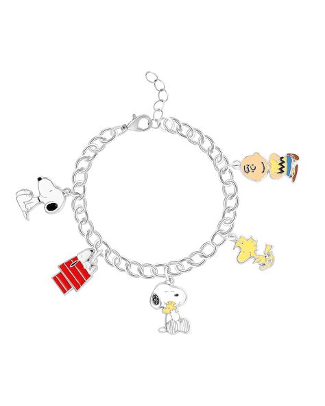 PRICES MAY VARY. Officially Licensed Peanuts Merchandise: Show your love for the Charles M. Schulz classic wearing a Peanuts bracelet with 5 distinct charms that include Woodstock, Charlie Brown, Snoopy hugging Woodstock, Snoopy sitting, and Snoopy atop his doghouse Colorful Snoopy Charms: Silver-tone fashion jewelry bracelet features colorful plating on the dangle charms for an eye-catching look Adjustable: 7-inch charm bracelets have a secure lobster claw closure with a 1-inch extender for adj Snoopy Bracelet, Snoopy Merch, Snoopy Accessories, Snoopy Necklace, Snoopy Sitting, Snoopy Merchandise, Snoopy Things, Peanuts Merchandise, Christmas Merch