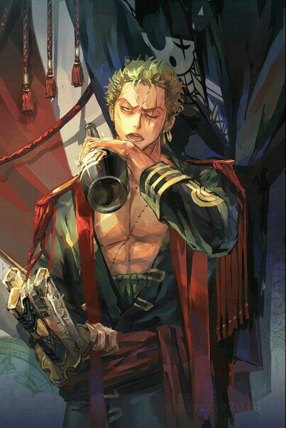 Roronoa Zoro, sake, booze; One Piece An Anime, The Other Side, Right Hand, Anime Character, One Piece, Anime