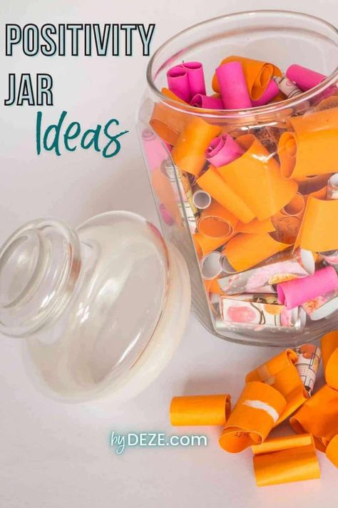 Jar Of Encouragement, Jar Of Positivity, Diy Jars Ideas, Kindness Jar, Compliment Jar, Positivity Jar, Gratitude Jars, Ra Program Ideas, Encouragement Jar