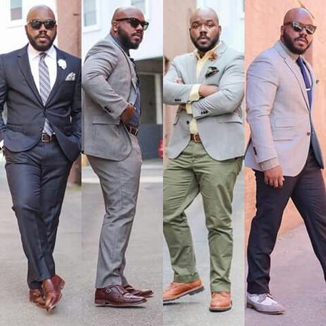 Big Guy Style, Big Man Style, Chubby Men Fashion, Large Men Fashion, Fat Guy Fashion, Tall Men Fashion, Men In Suits, Big And Tall Style, Chubby Men