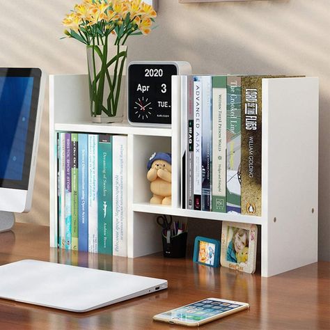 Desktop Shelf Organizer, Adjustable Wood Display Desk Shelf, Office Storage Rack Tabletop Bookshelf Multipurpose Shelves for Home Decor, Office, Gifts (H01) Tabletop Bookshelf, Display Desk, Shelf Office, Desktop Bookshelf, Desktop Shelf, Desk Layout, Shelf Organizer, Desk Shelf, Desk Shelves