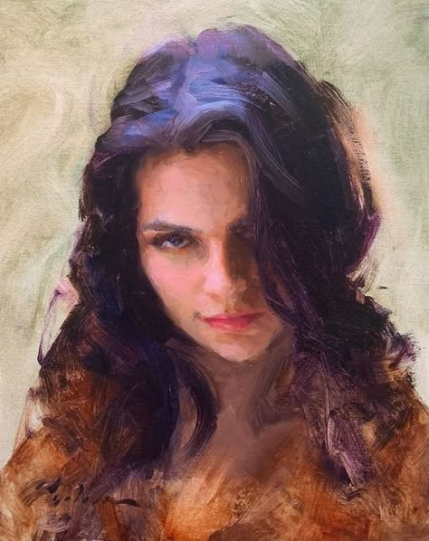 Chelsea Lang - Alla Prima Art on Instagram: "Have you seen today's YT video? It's gonna be a big one. :) EDIT: SOLD. That was fast. :) . . . #allaprima #allaprimapainting #allaprimaportrait #contemporaryart #contemporarypainting #oilpainting #portraitpainting #oilportrait" Chelsea Lang, Painting Watercolor Ideas, Art Interior Paintings, Art Vision Board, Expressive Portraits, Painting Mood, Hyper Realistic Paintings, Portrait Artists, Painting Board