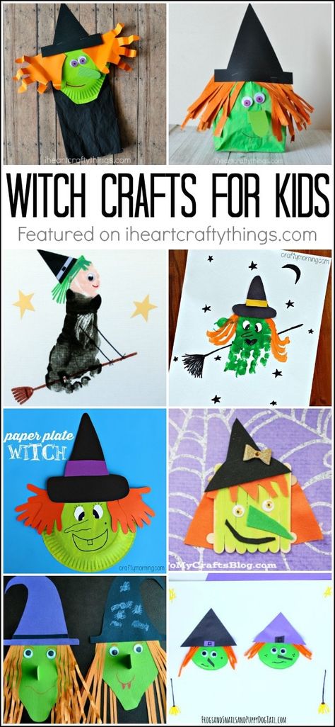 Witch Crafts For Kids, Halloween Witch Crafts, Halloween Crafting, Witch Crafts, Halloween Preschool, Witch Hats, Easy Halloween Crafts, Halloween Crafts For Kids