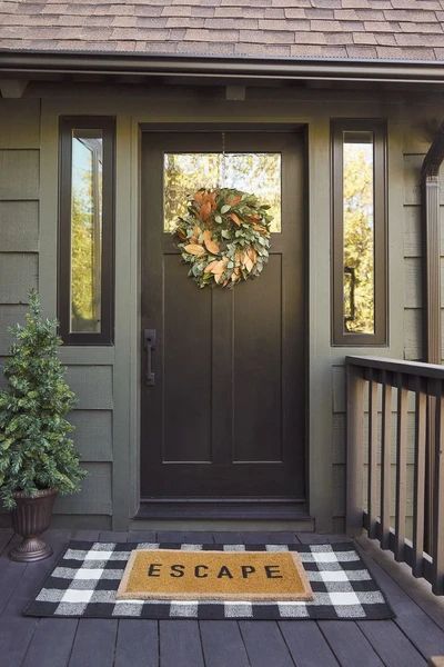 Shop by Room - Entry Way – Lulu and Georgia Outside Fall Decor, Front Door Rugs, Holiday Checklist, Fresh Wreath, Small Yard Landscaping, Fresh Eucalyptus, Paint Colors For House, House Colours, Colors For House