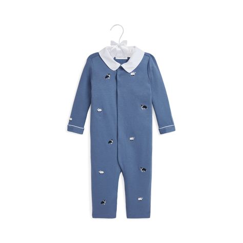 Embroidered Organic Cotton Coverall Sweatpants And Sweater, Herding Dogs, Ralph Lauren Boys, Polo Bear, Contrast Piping, Ralph Lauren Home, Rugby Shirt, Chinos Pants, Sport Coat