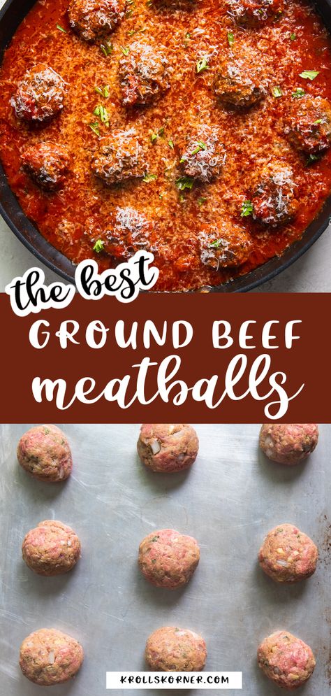 Recipe For Spaghetti, Ground Beef Meatballs, Tender Meatballs, Cooking Recipes For Dinner, Best Meatballs, Meatball Recipe, Beef Meatballs, Dinner Meals, Spaghetti And Meatballs