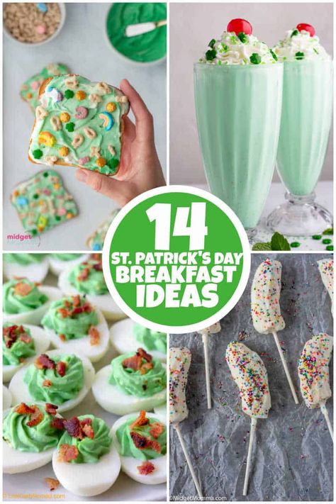 St Patrick's Day Meals For Kids, St Patrick's Day Kids Breakfast, Green Foods For St Patricks Day Kids, St Patrick's Day Brunch Ideas, Green Lunch Ideas Kids St. Patrick's Day, St Patrick Brunch, At Patrick’s Breakfast, St Patricks Day Morning Ideas, St Patrick's Day Breakfast Ideas