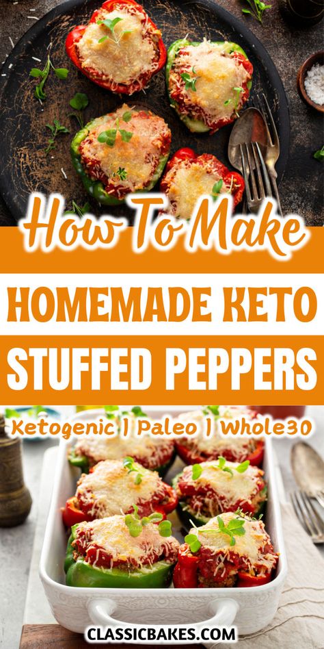 These Keto Stuffed Peppers are a low-carb, flavor-packed meal that's perfect for keto lovers. Loaded with seasoned ground beef, cauliflower rice, and cheese, they offer a delicious way to enjoy a comforting dish without the carbs. A nutritious, easy-to-make dinner everyone will enjoy! Stuffed Peppers Low Carb, Beef Cauliflower Rice, Ground Beef Cauliflower, Pulled Pork Dinner, Beef Cauliflower, Spicy Italian Sausage, Keto Stuffed Peppers, Sausage Dinner, Stuffed Peppers Recipe