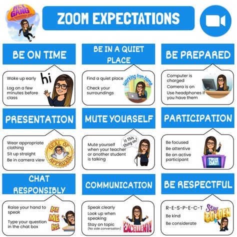 Digital Learning Classroom, Classroom Expectations, Biology Teacher, Google Meet, Online Classroom, Virtual School, School Technology, Classroom Rules, Blended Learning