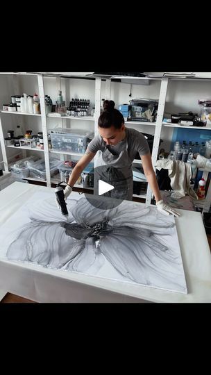 Alcohol Ink Art Tutorial, Black And White Waves, Alcohol Ink Art, Community Art, Alcohol Ink, Hobbies, The Creator, Black And White, White