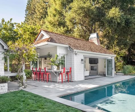 Backyard pool house