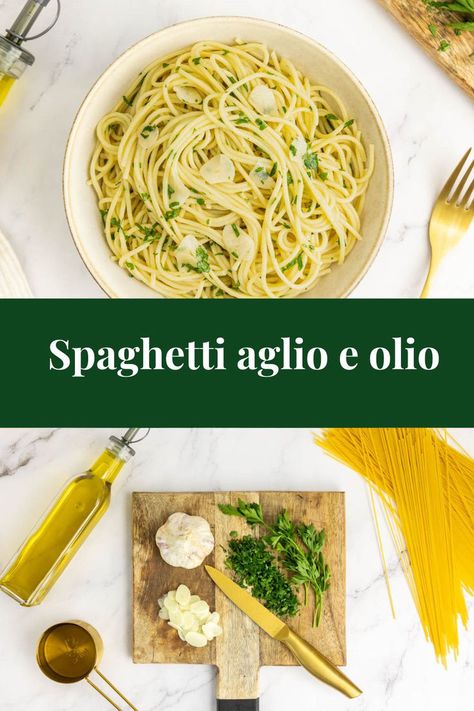 Spaghetti aglio e olio is a simple Italian classic that calls for just few ingrediens but is outstandingly delicious! Perfect for weeknights! Aglio E Olio Recipe, Traditional Spaghetti, Pasta Aglio E Olio, Spaghetti Aglio Olio, Spaghetti Aglio E Olio, Spaghetti Aglio, Aglio E Olio, Aglio Olio, Weeknight Dinner Recipes Easy