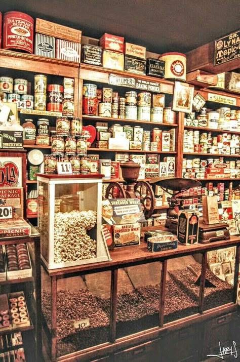 Old Time General Store, Old Country Stores Ideas, Vintage Mercantile Old General Stores, Old Store Aesthetic, Vintage Grocery Stores, General Store Ideas Small Towns, Antique Store Aesthetic, Antique General Store, General Store Display