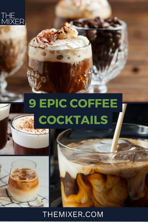 Coffee Cocktail Recipes, Alcoholic Coffee, Alcoholic Coffee Drinks, Iced Coffee Cocktails, Coffee Recipes Hot, After Dinner Cocktails, Coffee Recipe Healthy, Liqueur Drinks, Cold Brew Recipe