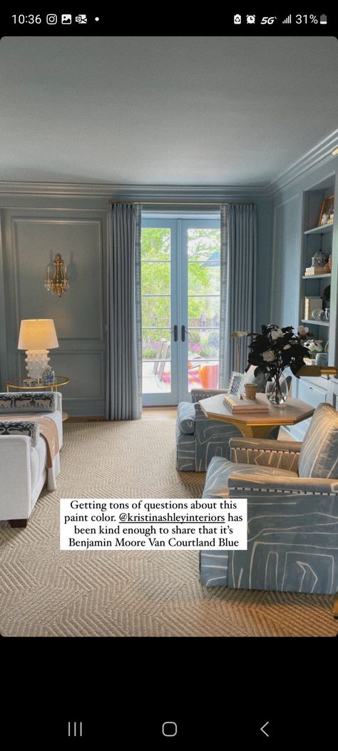 Paint Color Inspiration Interiors, French Blue Room, Blue Color Drenched Bedroom, Krypton Sherwin Williams, Muted Paint Colors, French Blue Paint Color, Dusty Blue Bedroom, Paint Pallette, Kids Loft