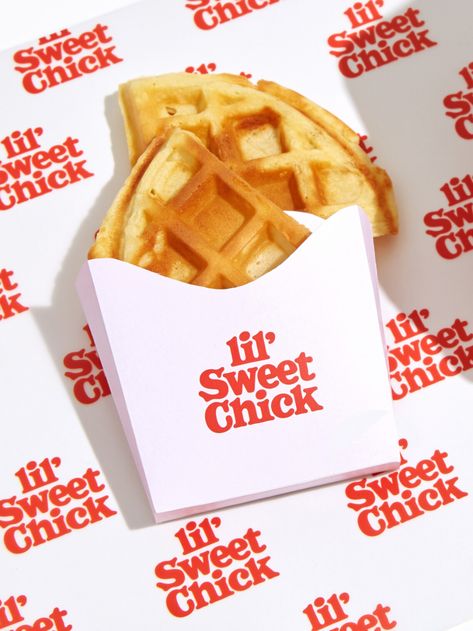 Brand Identity & Graphic Design for Lil Sweet Chic Waffle Restaurant, American Fast Food, Food Branding, Fast Casual, Pop Ups, Chicken And Waffles, New Classic, Food Packaging, Creative Agency