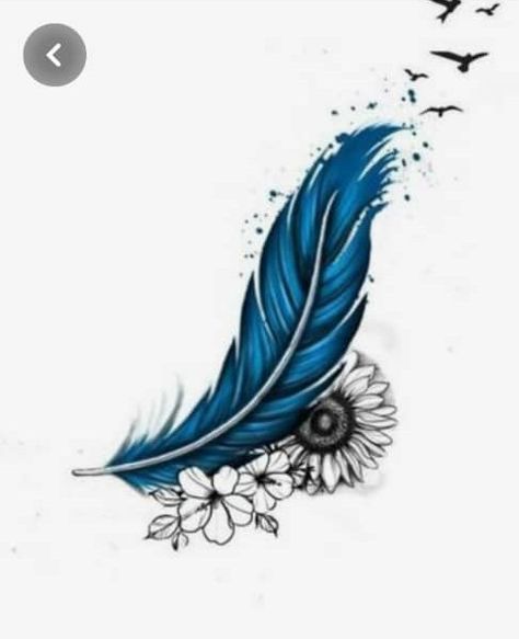 Blue Jay Tattoo Simple, Feather And Butterfly Tattoo, Blue Jay Feather Tattoo, Blue Jay Tattoo, Jay Tattoo, Blue Jay Feather, Jay Feather, Bird Feather, Tattoo Simple