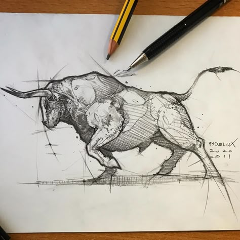 Bull Artwork, Bull Painting, Tattoo Board, Bull Art, Bull Tattoos, Taurus Tattoos, Animal Drawings Sketches, Drawing Style, Desenho Tattoo