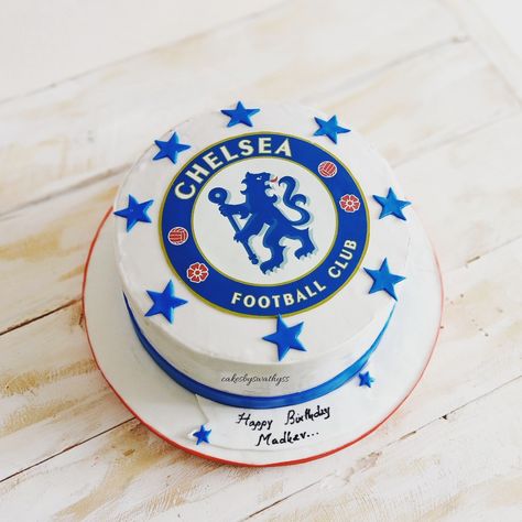 #chelsea #chelseacake #fondantcake #swathyss #redvelvetbakers #trivandrum Chelsea Football Cake, Kids Cake Ideas, Football Birthday Cake, 8th Birthday Cake, Club Chelsea, Puff Recipe, Football Cake, Baking Inspiration, Football Birthday