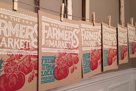 Farmers Market Signage, Market Signage, Marketing Logo Design, Art Business Cards, Kentish Town, Fruit Packaging, Spice Labels, Online Logo Design, Marketing Logo