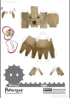 perro te apetece un sexo Paper Toys Template, Instruções Origami, Paper Wall Hanging, Seni Dan Kraf, Paper Doll Template, Papercraft Templates, Wall Hanging Crafts, Paper Animals, 3d Paper Crafts