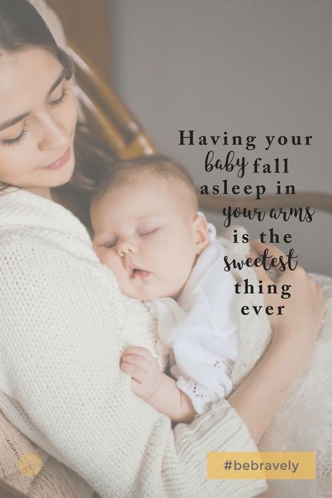 Kindred Bravely shares positive and inspirational motherhood quotes:  "Having your baby fall asleep in your arms is the sweetest thing ever".   parenting quotes, child quotes, positive quotes, encouraging quotes, love quotes, breastfeeding, breast milk, nursing, pregnancy, maternity, maternity bra, breastfeeding bra, nursing bra, motivational, positive, words to live by #quotes #InspirationalQuotes #encourage #mom Fall Asleep In Your Arms, Baby Quotes Pregnancy, Single Mother Quotes, Mothers Quotes, Newborn Baby Quotes, Baby Captions, Kindred Bravely, Newborn Quotes, Vogue Kids