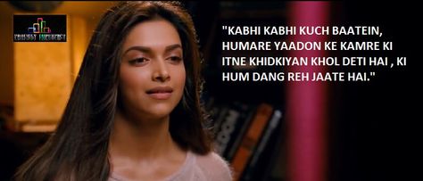 YJHD! Ye Jawaani Hai Deewani Quotes, Ye Jawani Hai Deewani Quotes, Yeh Jawani Hai Deewani Quotes, Yeh Jawaani Hai Deewani Quotes, Ye Jawani Hai Deewani, Quotes Feelings Love, Yjhd Quotes, Movies Ideas, Bollywood Lyrics