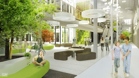 Healing Design, Healing Environment, Auditorium Design, Hospital Architecture, Green Interior Design, Hospital Interior, Boutique Interior Design, Hospital Design, Healthcare Design