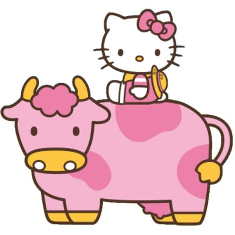 Instagram 上的 Lillian Riva：「 Hello Kitty | Cow Appreciation Day! 」 Hello Kitty Cow, Cow Appreciation Day, Hello Kitty Icons, Hello Kitty Vans, Hello Kitty Printables, Charmmy Kitty, Kitty Pictures, Sanrio Stuff, Cute Hello Kitty