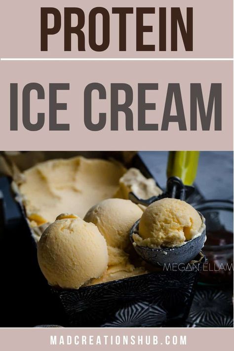 Not going to lie but this Protein Ice Cream Recipe is crazy good! Only 2g net carbs, sugar-free and with a no-churn method as well. #ketosweets #ketoicecream #lowcarbicecream #lowcarbsweets #sugarfreesweets Vanilla Protein Ice Cream, Protein Ice Cream Recipe, Paleo Gluten Free Recipes, Low Carb Brownies, Salted Caramel Fudge, Low Carb Ice Cream, Protein Smoothies, Protein Ice Cream, Keto Ice Cream