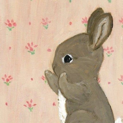 draw Brown Rabbit, Brown Bunny, Bunny Painting, 8x10 Art Prints, Rabbit Art, Cute Paintings, Bunny Art, Nursery Art Prints, Childrens Illustrations