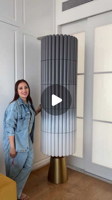 Ar. Meenakshi Jessani on Instagram: "From our latest luxury home project in Mumbai - another bar unit we custom-designed and executed. 

This tall, cylindrical piece finished in a captivating grey ombre on fluted detailing, creates a dynamic and futuristic aesthetic. The metallic interior finish adds a touch of industrial chic, complete with a drawer for additional storage and a convenient top for mixing drinks. This modern bar unit not only serves as a functional space for storing spirits but also as a striking focal point, making it the perfect addition to the party spot in the house.

It took us a few months to perfect every aspect of this piece and realize it the way it is with several challenges, changes and new developments done along the way. But to see it today in its final shape i Bar Unit For Home Modern, Bar Unit Design Modern, Modern Bar Unit, Bar Unit For Home, Home Bar Designs Luxury, Luxury Bar Design, Mixing Drinks, Metallic Interior, Bar Unit