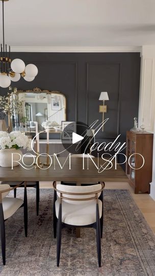 58K views · 5.8K reactions | Moody room inspo 🖤 Comment SHOP and I’ll send you the links! Paint colors are listed below (all @sherwinwilliams):

Dining Room: Iron Ore

Powder Room: Web Gray

Bathroom (with black vanity): Cityscape

I love a moody space! As soon as I painted my dining room wall dark, I knew I had to incorporate similar paint colors in my powder room and newly remodeled hallway bath. That dark charcoal/slate color can be found as an accent throughout my home!

FOR LINKS ⬇️

‼️Comment SHOP only lets you see the message if you are following me first!

🔗Find all my links in my LTK

🔗Anything Amazon in my home (and there’s a lot! 😉) can be found in my Amazon Storefront!

#interiordesign #homedecor #moodydecor #darkpaint #ltkhome #amazonhome #interiors #homestyle | Krystal Sm Iron Ore Dining Room Wall, Iron Ore Powder Room, Bathroom With Black Vanity, Moody Room, Moody Dining Room, Dark Dining Room, Grey Accent Wall, Slate Color, Dark Grey Walls