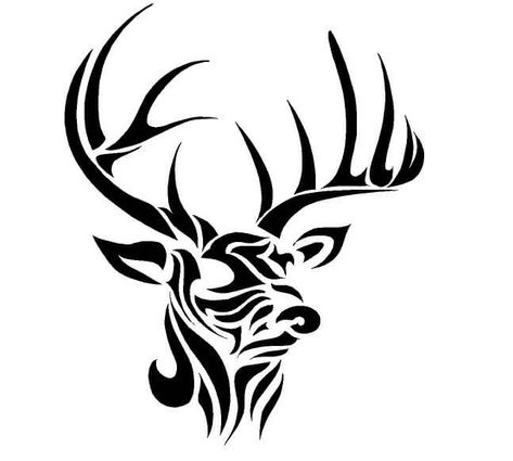 15+ Tribal Deer Tattoo Designs and Ideas | PetPress Deer Hunting Tattoos, Buck Tattoo, Deer Tattoos, Elk Tattoo, Deer Tattoo Designs, Hirsch Silhouette, Stag Tattoo, Dragons Tattoo, Hunting Tattoos