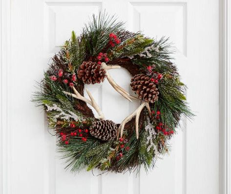 Deer antler wreath