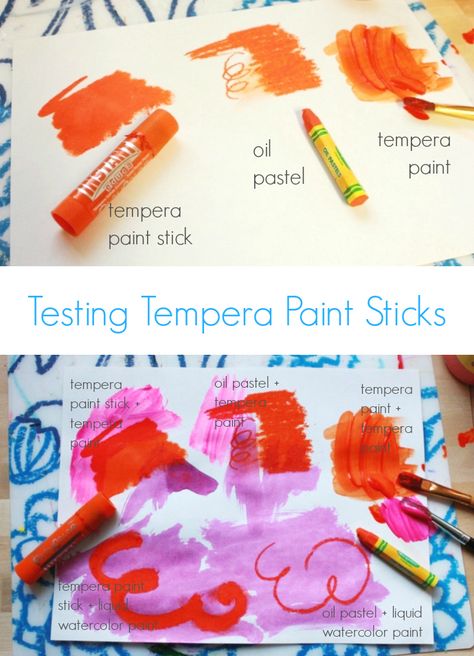 Testing Tempera Paint Sticks - a great new kids' art material! http://www.producttestinglab.com Tempera Sticks Projects, Tempera Paint Sticks Projects, Tempera Paint Sticks Art, Paint Crafts For Kids, Paint Sticks Projects, Kids Painting Activities, Tempera Paint Sticks, Crafts Homemade, Paint Crafts