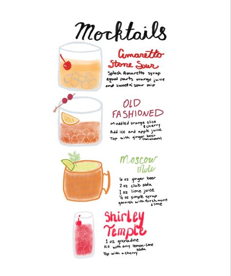 Mocktail Non Alcoholic Bar, Easy At Home Mocktails, 20s Mocktails Non Alcoholic, Tasty Non Alcoholic Drinks, Best Virgin Cocktails, Mocktails Non Alcoholic Moscow Mule, Mock Tails To Order At A Bar, Non Alcoholic Drinks Wedding, Mocktails That Are Good For You