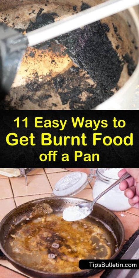 Cleaning Burnt Pans, Clean Burnt Pots, Clean Baking Pans, Clean Baking, Burnt Food, Cleaning Tricks, Baking Soda Uses, Kitchen Cleaning Hacks, Stain Removal