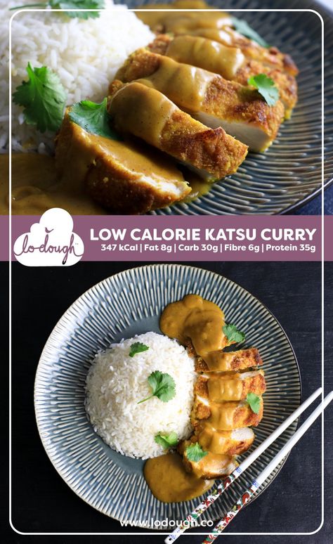 Low-Calorie Katsu Chicken Curry | Lo-Dough Pumpkin Recipes Vegetarian, Katsu Chicken Curry, Low Calorie Wraps, Katsu Chicken, Low Calorie Sauces, Low Calorie Chicken, Sushi Lunch, Katsu Curry, Dough Recipes