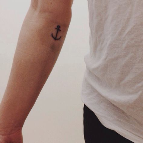 Anchor Tattoo On Back, Anchor Back Tattoo, Line Anchor Tattoo, Anchor Tattoo For Men, Petite Anchor Tattoo, Minimal Anchor Tattoo, Men’s Anchor Tattoo, Small Anchor Tattoos, Small Anchor